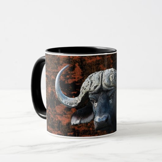 バッファローのファンタジーの芸術のコーヒー・マグおよびコップ マグカップ (正面左)