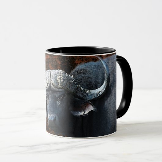 バッファローのファンタジーの芸術のコーヒー・マグおよびコップ マグカップ (正面右)