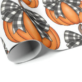 バッファローのプレイドがカボチャを曲げた ラッピングペーパー (ロールコーナー)