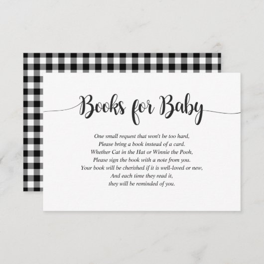 バッファローのプレイドが本の赤ちゃんシャワーを持ってくる エンクロージャーカード (正面/裏面)