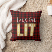 バッファローのプレイドに火を付モダンけパーソナライズされたる クッション (ブランケット)