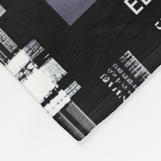 バッファローのプレイドの家族の写真のコラージュパターン(の模様が)ある フリースブランケット (角)