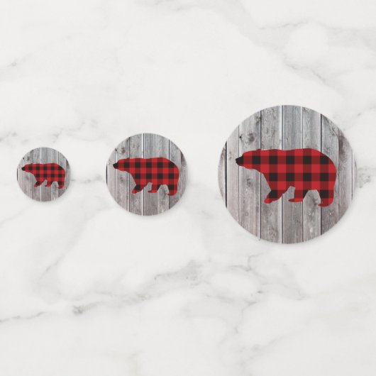 バッファローのプレイドは野生の1つの誕生日パーティー コンフェッティ (正面)