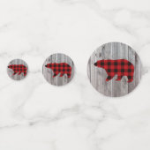 バッファローのプレイドは野生の1つの誕生日パーティー コンフェッティ (裏面)