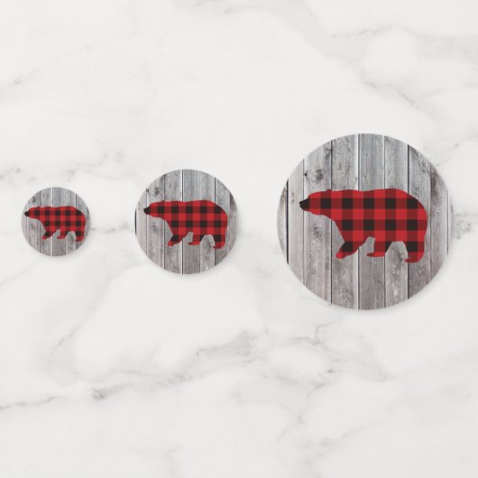 バッファローのプレイドは野生の1つの誕生日パーティー コンフェッティ (裏面)