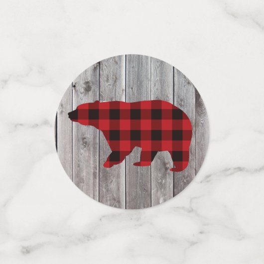 バッファローのプレイドは野生の1つの誕生日パーティー コンフェッティ (スモール正面)