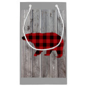 バッファローのプレイドは野生の1つの誕生日パーティー スモールペーパーバッグ (裏面)