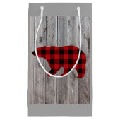 バッファローのプレイドは野生の1つの誕生日パーティー スモールペーパーバッグ (正面)