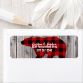 バッファローのプレイドは野生の1つの誕生日パーティー ラベル (インサイチュ)