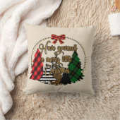 バッファローのプレイドクリスマスピロー» クッション (ブランケット)