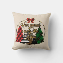 バッファローのプレイドクリスマスピロー» クッション