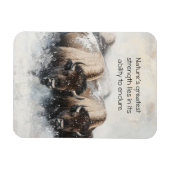 バッファローのレジリエンス：吹雪マグネット マグネット (横)