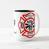 バッファローの修理工場のマグ ツートーンマグカップ (正面右)