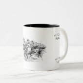 バッファローの兵士のコーヒー・マグ ツートーンマグカップ (正面右)