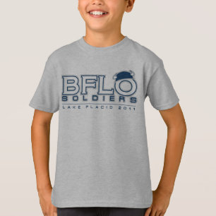 バッファローの兵士のラクロスの子供のTシャツのデザイン2 Tシャツ