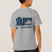 バッファローの兵士のラクロスの子供のTシャツのデザイン2 Tシャツ (裏面)