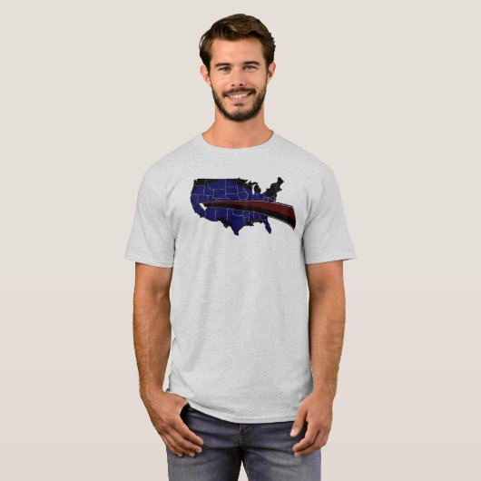 バッファローの国家の暗いロゴのワイシャツ Tシャツ (正面フル)