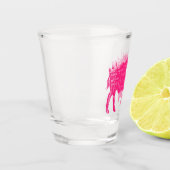 バッファローの小グラスのピンクの通り ショットグラス (左)