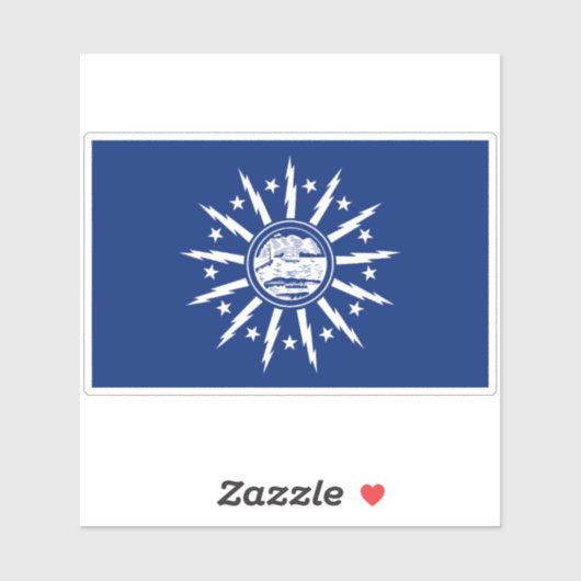 バッファローの市旗 シール (シート)