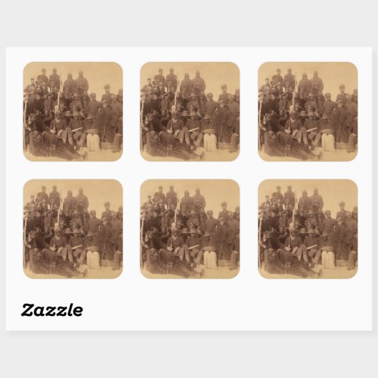 バッファローの戦士：アメリカの黒い戦闘騎兵 スクエアシール (シート)