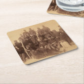 バッファローの戦士:アメリカの黒い戦闘騎兵 スクエアペーパーコースター (アングル)