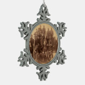 バッファローの戦士:アメリカの黒い戦闘騎兵 スノーフレークピューターオーナメント (左)