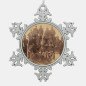 バッファローの戦士:アメリカの黒い戦闘騎兵 スノーフレークピューターオーナメント (正面)