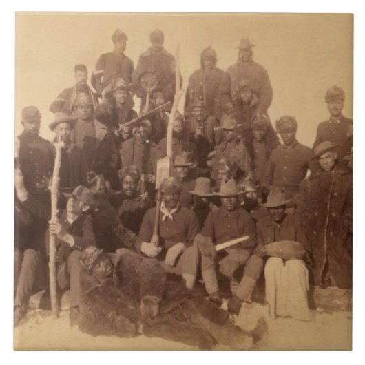 バッファローの戦士：アメリカの黒い戦闘騎兵 タイル (正面)