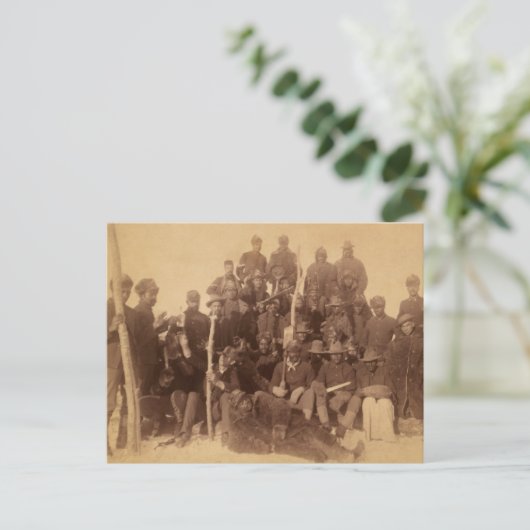 バッファローの戦士：アメリカの黒い戦闘騎兵 ポストカード (スタンド正面)