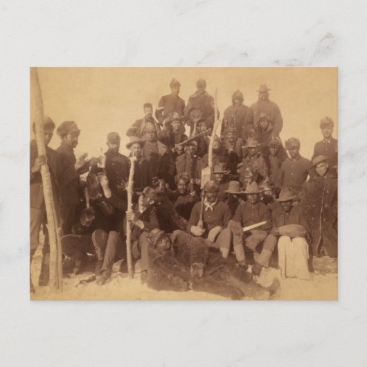 バッファローの戦士：アメリカの黒い戦闘騎兵 ポストカード (正面)