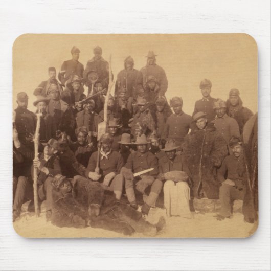 バッファローの戦士：アメリカの黒い戦闘騎兵 マウスパッド (正面)