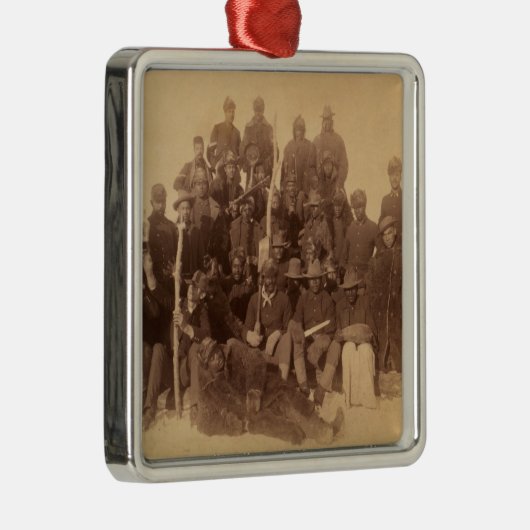 バッファローの戦士：アメリカの黒い戦闘騎兵 メタルオーナメント (右)