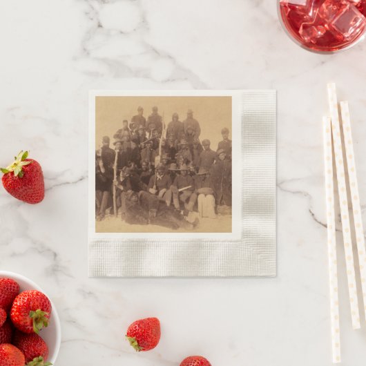 バッファローの戦士:アメリカの黒い戦闘騎兵 縁ありカクテルナプキン (インサイチュ)