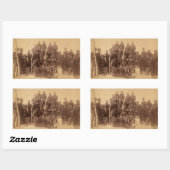 バッファローの戦士：アメリカの黒い戦闘騎兵 長方形シール (シート)