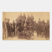 バッファローの戦士：アメリカの黒い戦闘騎兵 長方形シール (正面)