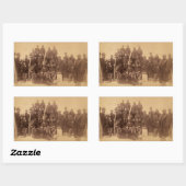 バッファローの戦士：アメリカの黒い戦闘騎兵 長方形シール (シート)