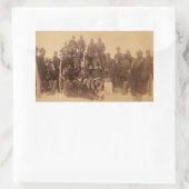 バッファローの戦士：アメリカの黒い戦闘騎兵 長方形シール (バッグ)