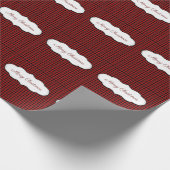 バッファローの格子模様のクリスマス ラッピングペーパー (角)