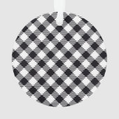バッファローの格子模様の写真クリスマス オーナメント (裏面)