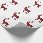 バッファローの格子縞のシカ|の包装紙 ラッピングペーパー (角)