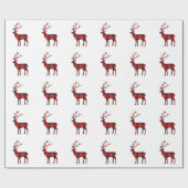 バッファローの格子縞のシカ|の包装紙 ラッピングペーパー (フラット)