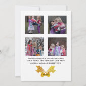 バッファローの格子縞のホイルのクリスマスフォト シーズンカード (裏面)