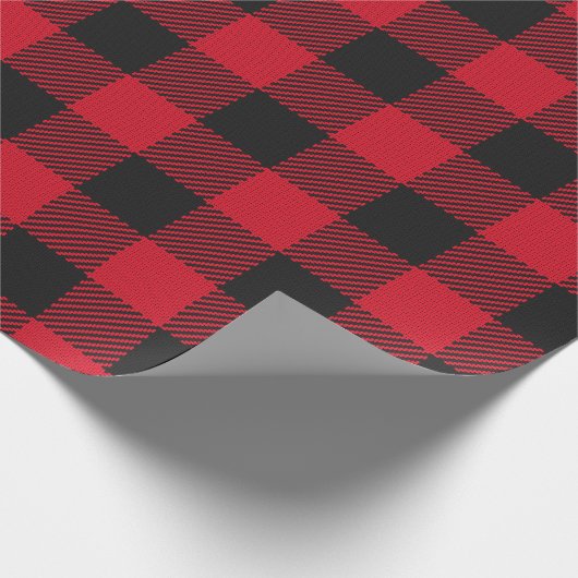 バッファローの格子縞の樵のベビーシャワーの紙 ラッピングペーパー (角)