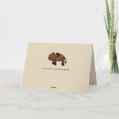 バッファローの漫画グリーティングカード カード (裏面)