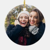 バッファローの点検の格子縞の黒い及び白人の親友 セラミックオーナメント (裏面)