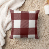 バッファローの点検の格子縞、バーガンディ クッション (ブランケット)