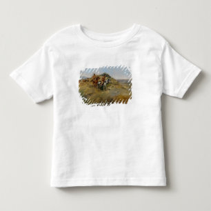 バッファローの狩り1891年(キャンバスの油) トドラーTシャツ