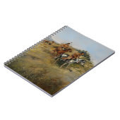 バッファローの狩り1891年(キャンバスの油) ノートブック (左側)