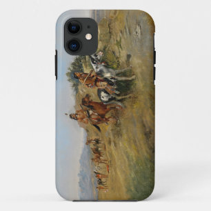 バッファローの狩り1891年(キャンバスの油) iPhone 11 ケース