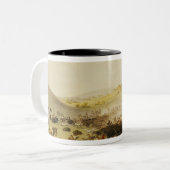 バッファローの狩り、環境、c.1832 ツートーンマグカップ (正面左)